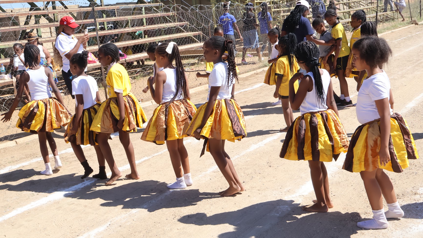 Learners performing a traditional dance during Independence celebrations